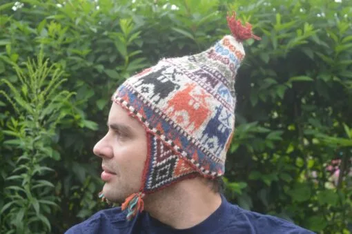 Alpaka Mütze gewebt Modell 6