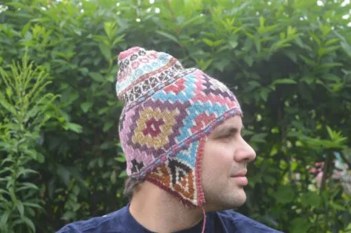 Alpaka Mütze gewebt Modell 7