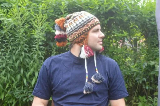 Peruanische Mütze braun Modell 4