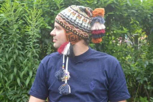 Peruanische Mütze braun Modell 4