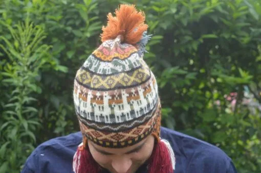 Peruanische Mütze braun Modell 4