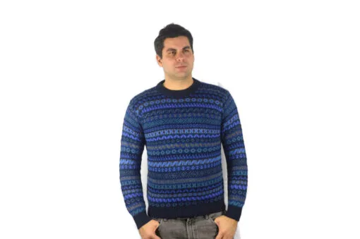 Alpaka Pullover Capac Yupanqui Blau