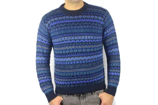 Alpaka Pullover Capac Yupanqui Blau