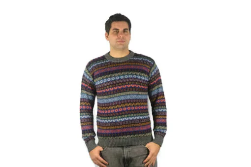 Alpaka Pullover Capac Yupanqui Grau L