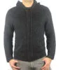 Alpaka Strickjacke Andenkreuz dunkelgrau
