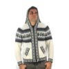 Klassische Alpaka Strickjacke Weiß Modell 1