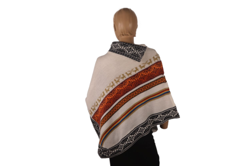 Alpaka Poncho Chakana Beige