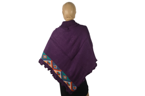 Alpaka Poncho Chaxa violett