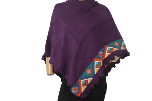 Alpaka Poncho Chaxa violett