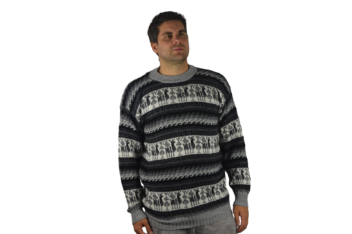 Alpaka Pullover Dunkelgrau Modell 1