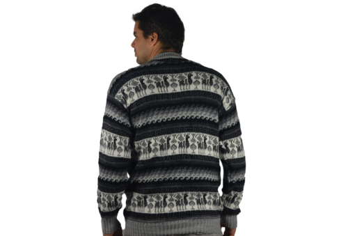 Alpaka Pullover Dunkelgrau Modell 1