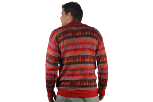 Alpaka Pullover Rot Modell 2