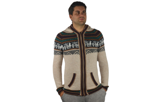 Alpaka Strickjacke Atahualpaza beige