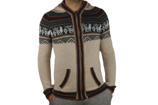 Alpaka Strickjacke Atahualpaza beige