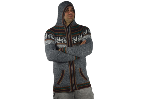 Alpaka Strickjacke Atahualpaza grau