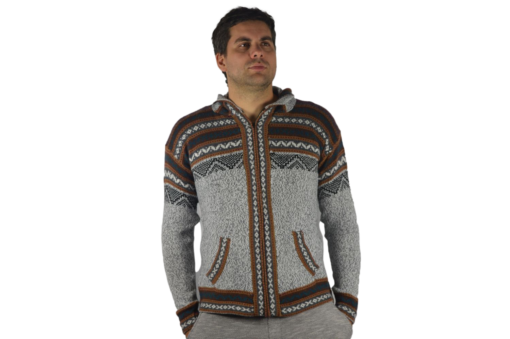 Alpaka Strickjacke Atahualpaza hellgrau