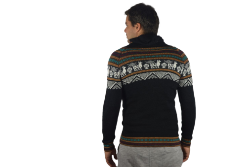 Alpaka Strickjacke Atahualpaza schwarz