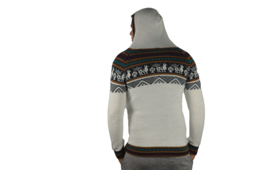 Alpaka Strickjacke Atahualpaza weiß