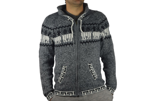 Alpaka Strickjacke grau