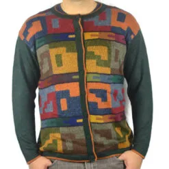 Alpaka Strickjacke Chumpiwilkas Dunkelgrün