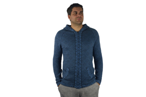 Strickjacke Andenkreuz blau Variante 1