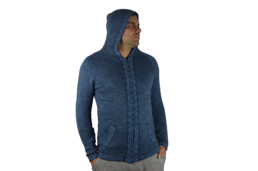 Strickjacke Andenkreuz blau Variante 1