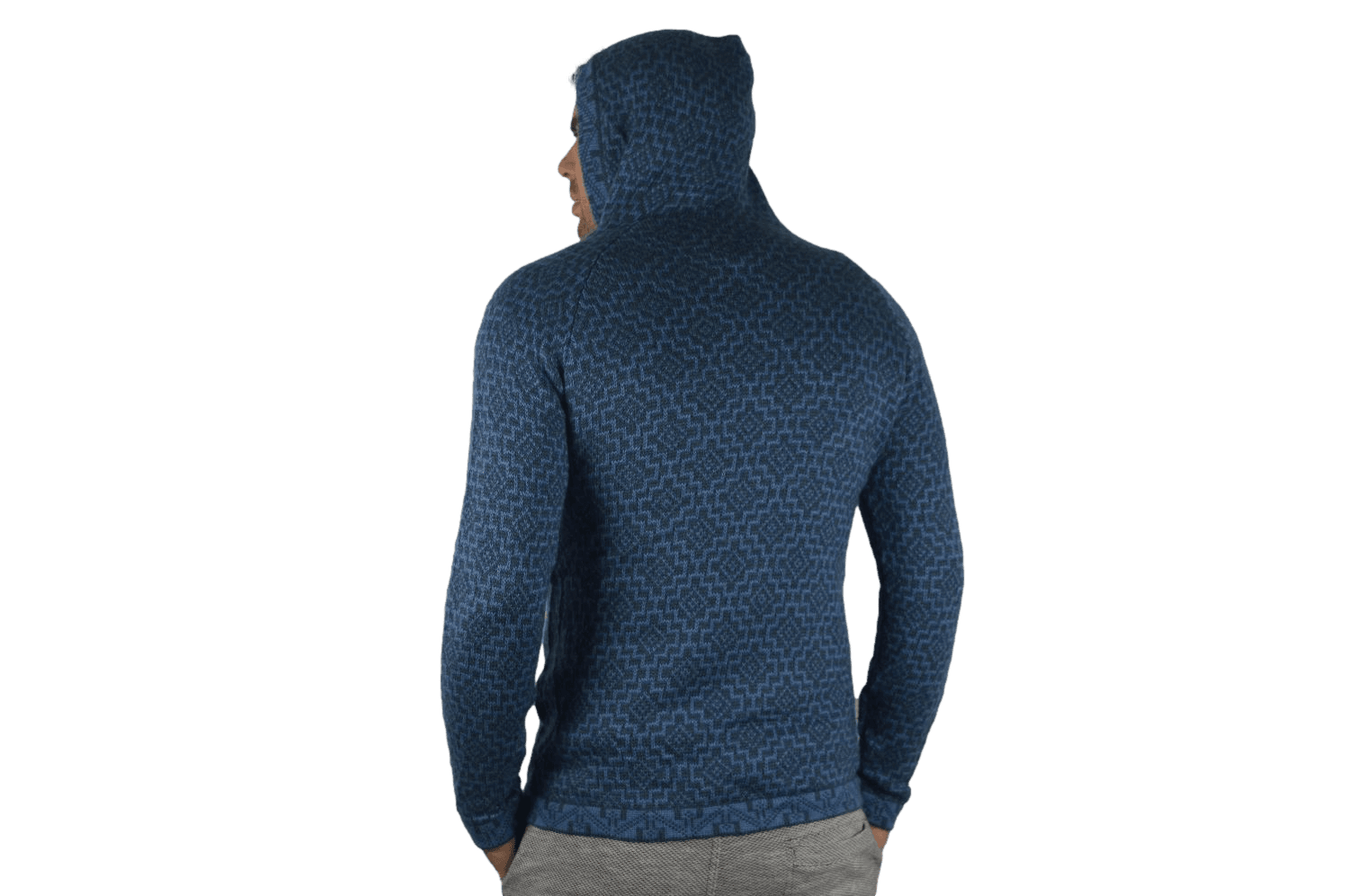 Strickjacke Andenkreuz blau Variante 1 Strickjacke Andenkreuz blau Variante 1