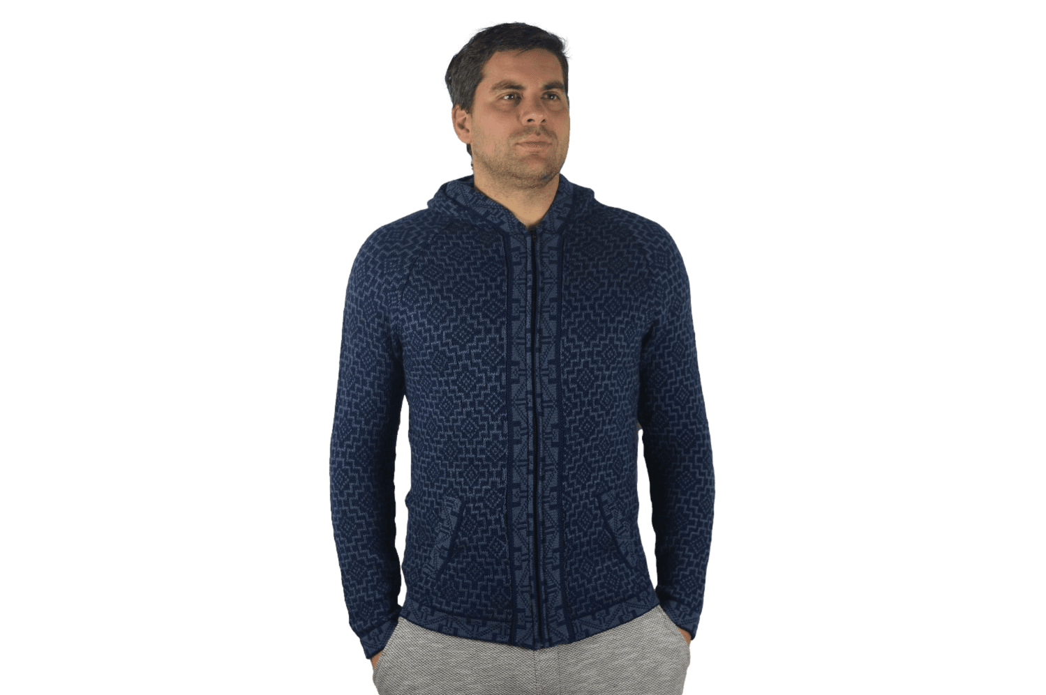 Strickjacke Andenkreuz dunkelblau Variante 1 Strickjacke Andenkreuz dunkelblau Variante 1