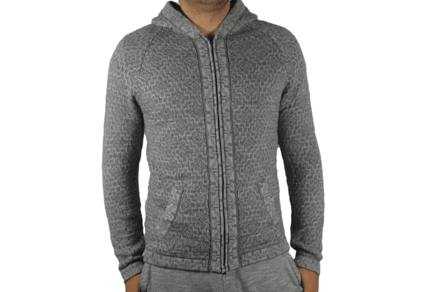 Strickjacke Andenkreuz grau Variante 1 Strickjacke Andenkreuz grau Variante 1