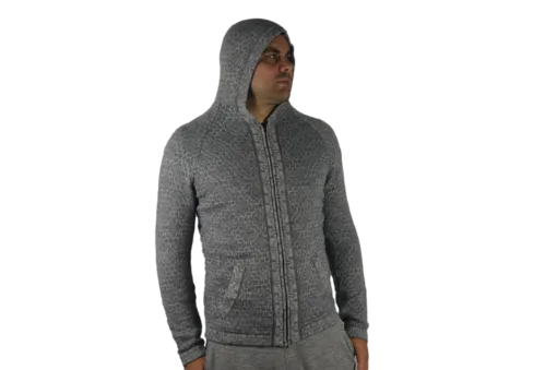 Strickjacke Andenkreuz grau Variante 1