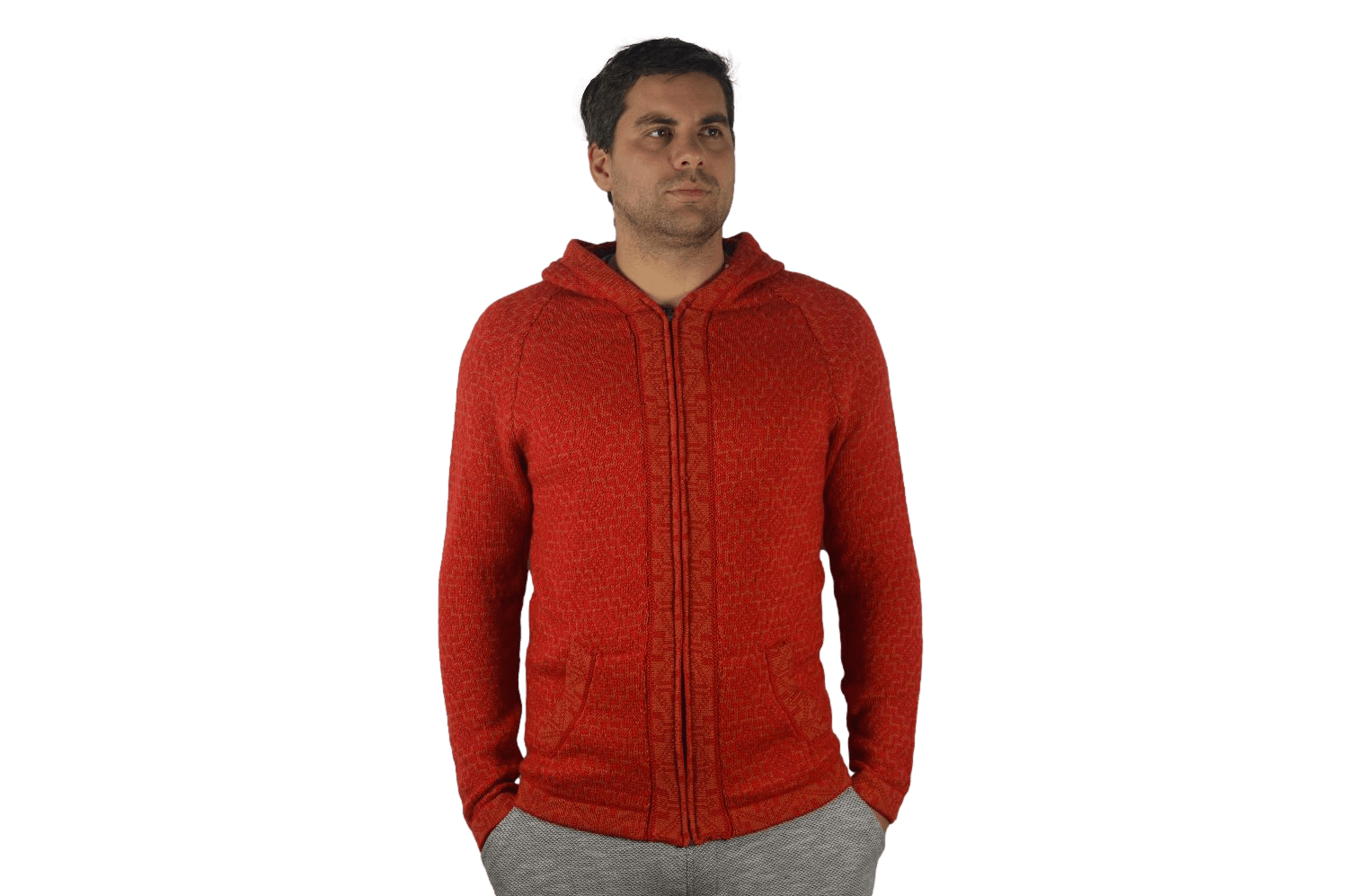 Strickjacke Andenkreuz rot Variante 2 Strickjacke Andenkreuz rot Variante 2
