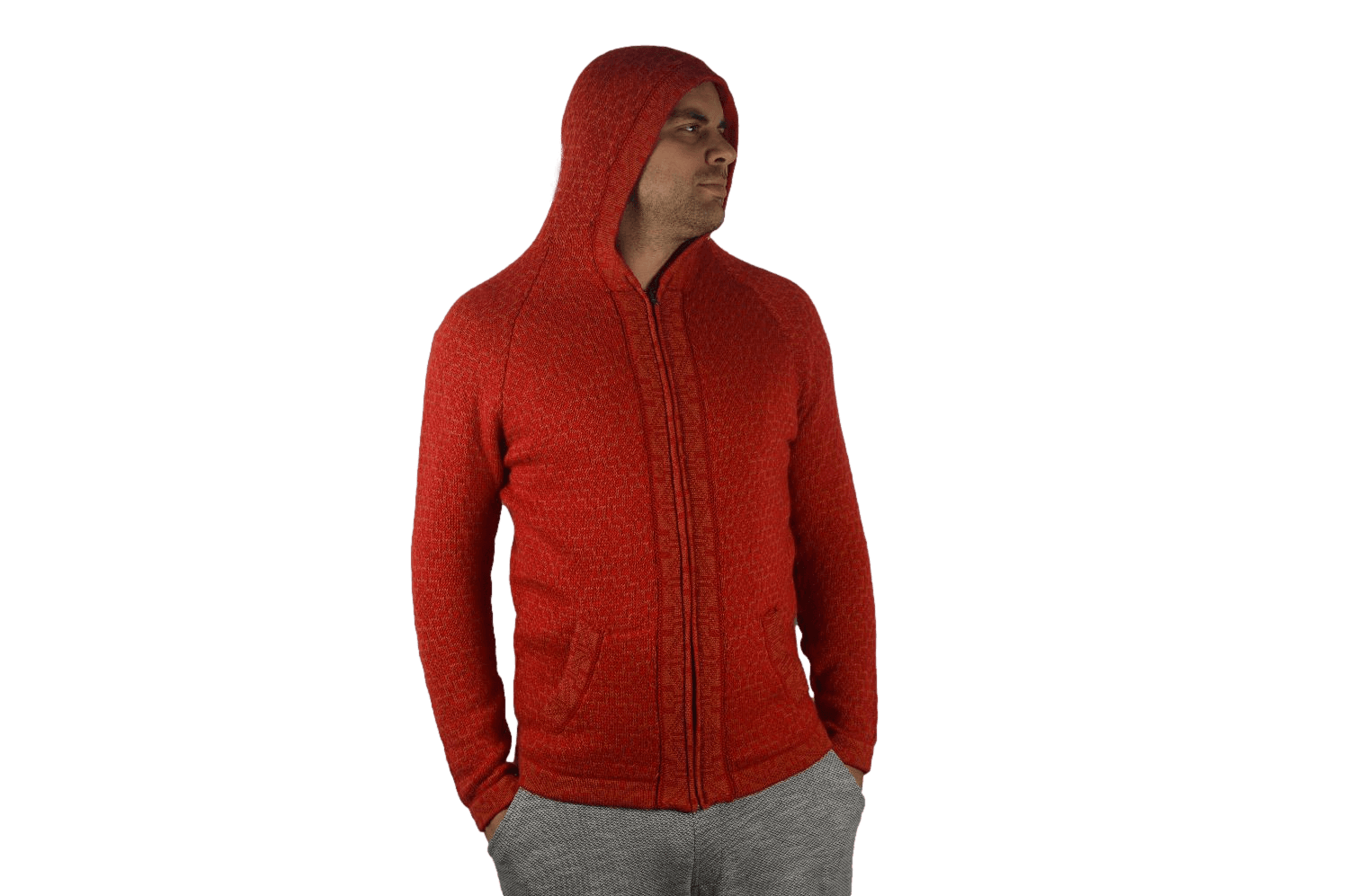 Strickjacke Andenkreuz rot Variante 2 Strickjacke Andenkreuz rot Variante 2
