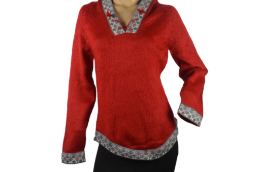 Alpaka Pullover Sinchi Roca rot