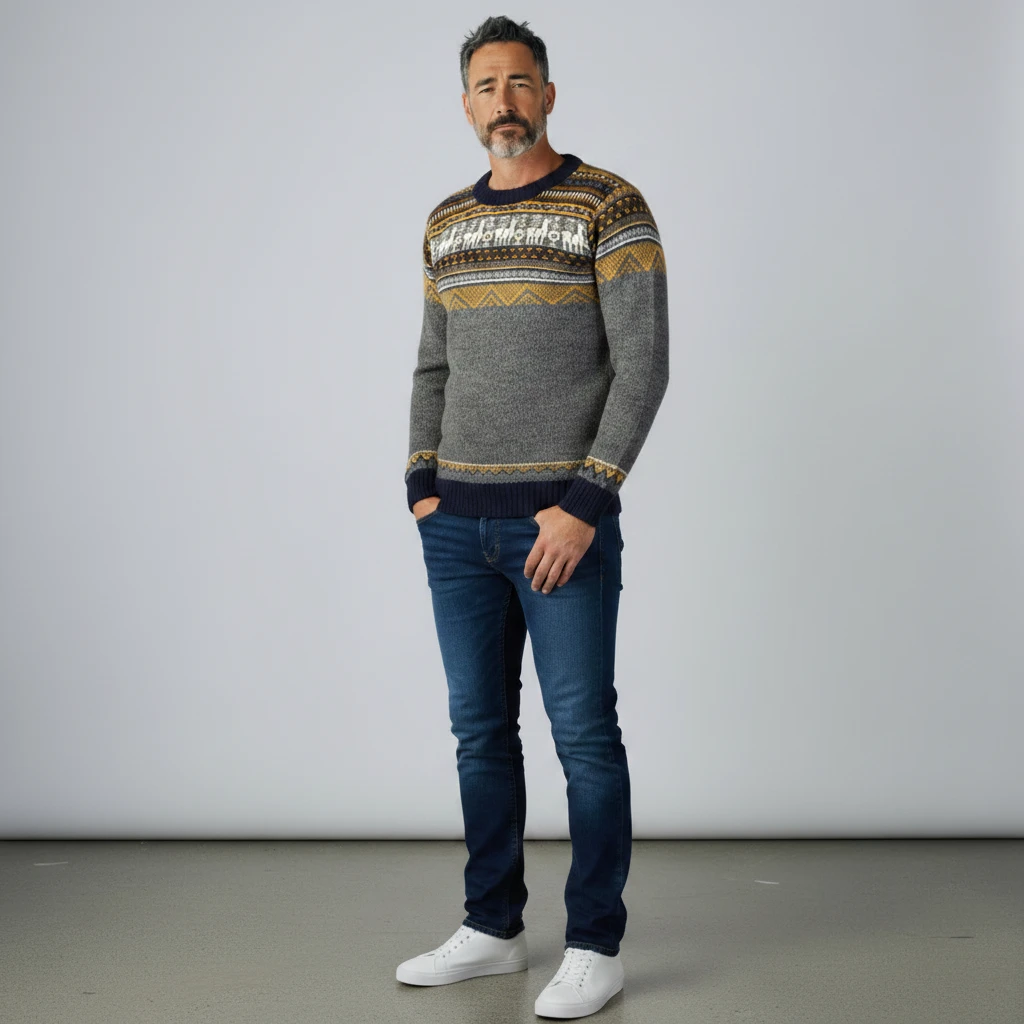Herren Alpaka Pullover Chaique aus 100% Baby-Alpakawolle