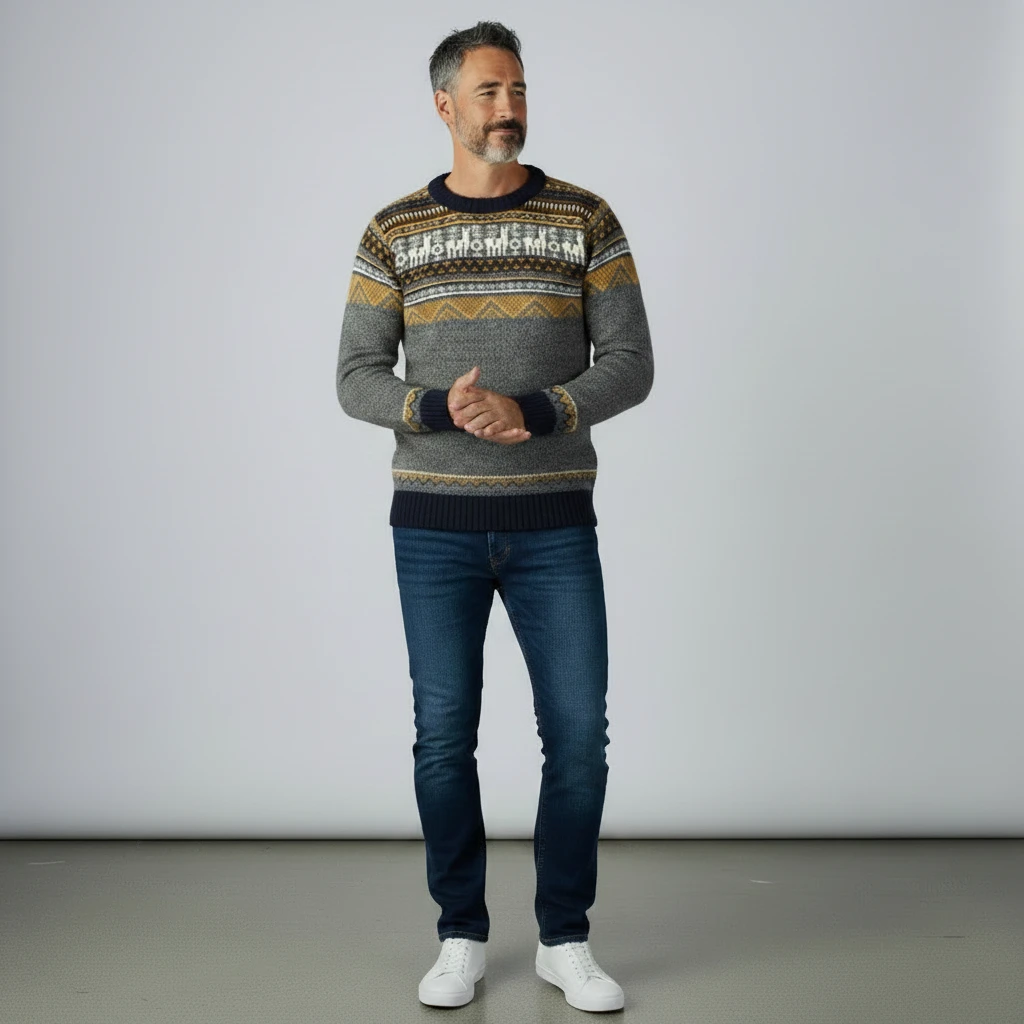 Herren Alpaka Pullover Chaique aus 100% Baby-Alpakawolle