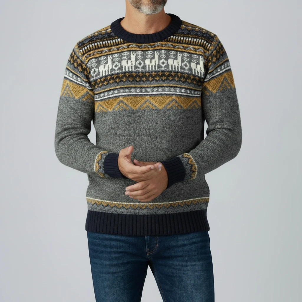 Herren Alpaka Pullover Chaique aus 100% Baby-Alpakawolle