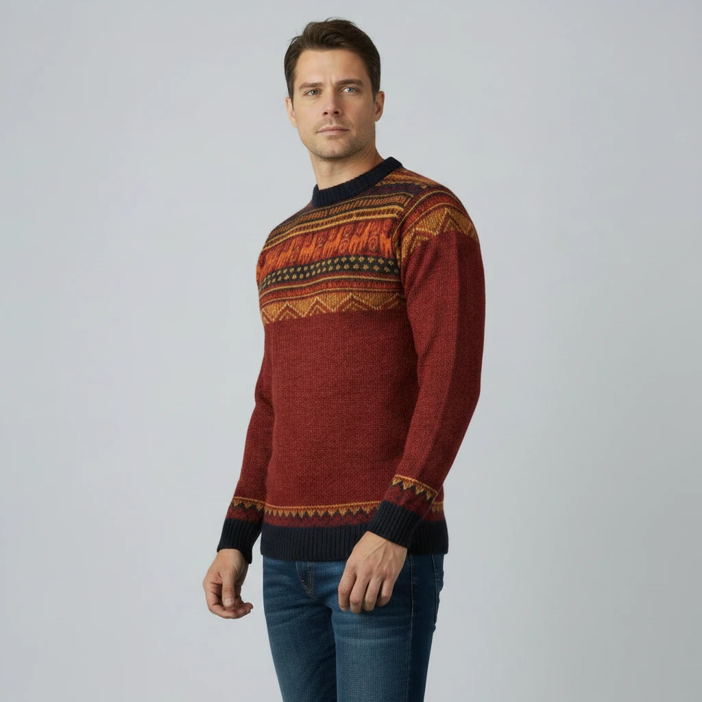 Herren Alpaka Pullover Chaique aus 100% Baby-Alpakawolle