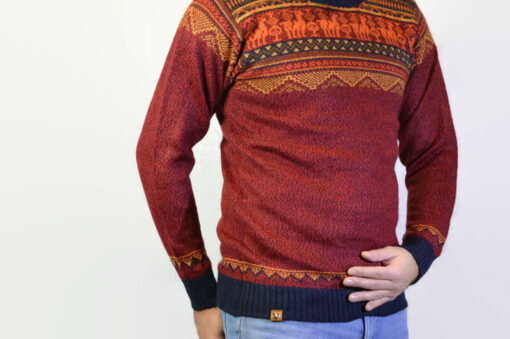 Alpaka Pullover Chaique rot