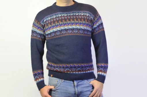 Alpaka Pullover Fair Trade blau