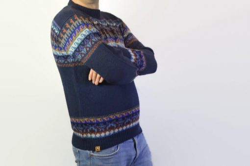 Alpaka Pullover Fair Trade blau