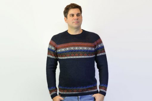 Alpaka Pullover Fair Trade dunkelblau