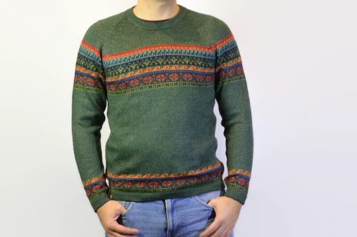 Alpaka Pullover Fair Trade olivgrün