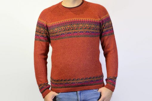 Alpaka Pullover Fair Trade orange