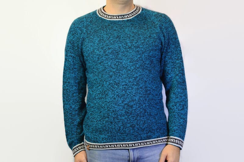 Alpaka Pullover Inkamuster türkis Alpaka Pullover Inkamuster türkis