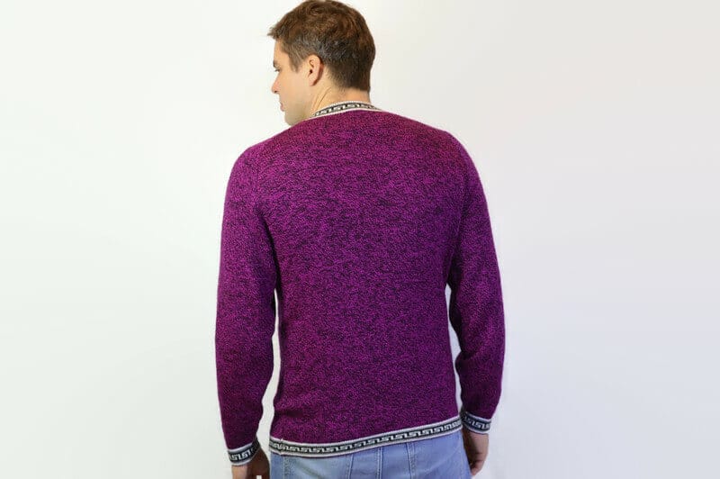 Alpaka Pullover Inkamuster violett Alpaka Pullover Inkamuster violett