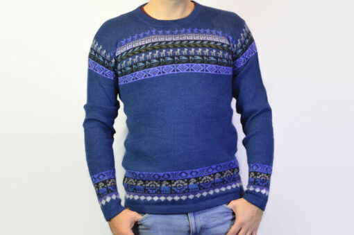 Alpaka Sweater blau