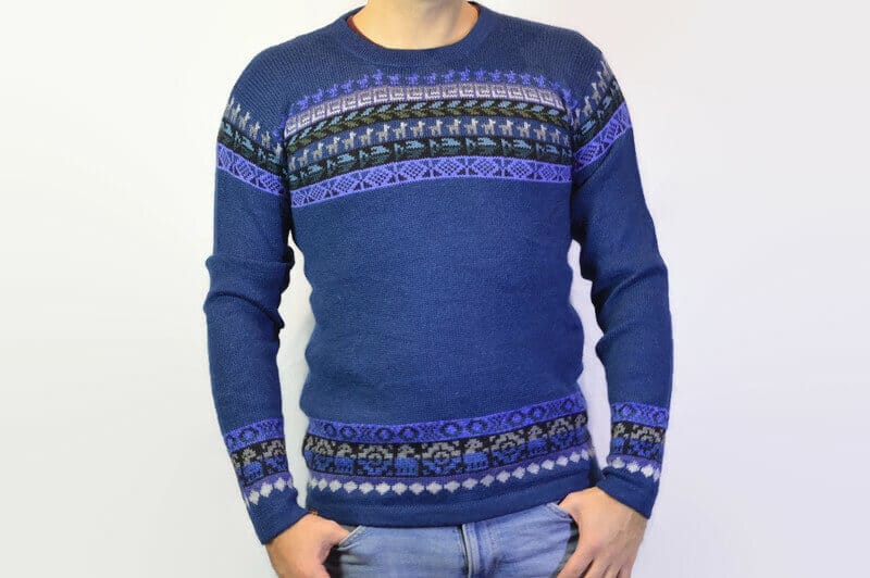 Alpaka Sweater blau Alpaka Sweater blau