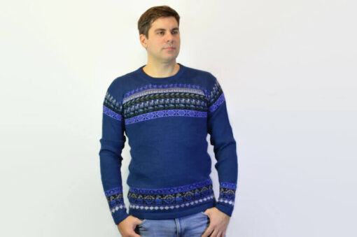 Alpaka Sweater blau