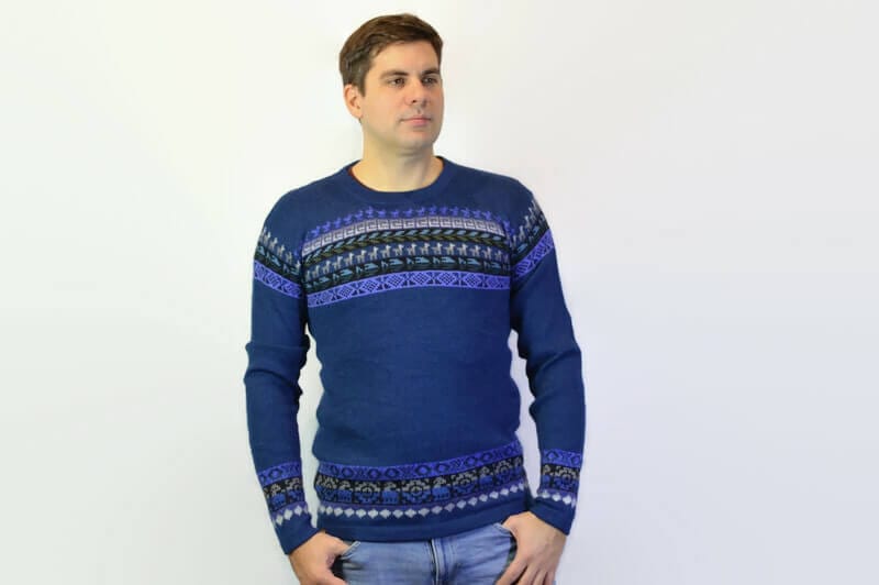 Alpaka Sweater blau Alpaka Sweater blau