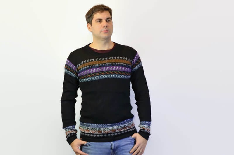 Alpaka Sweater schwarz Alpaka Sweater schwarz